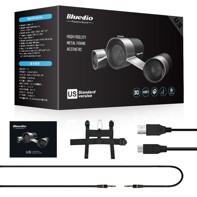 Bluedio US Wireless Speaker System — 3‑Driver 3D Surround