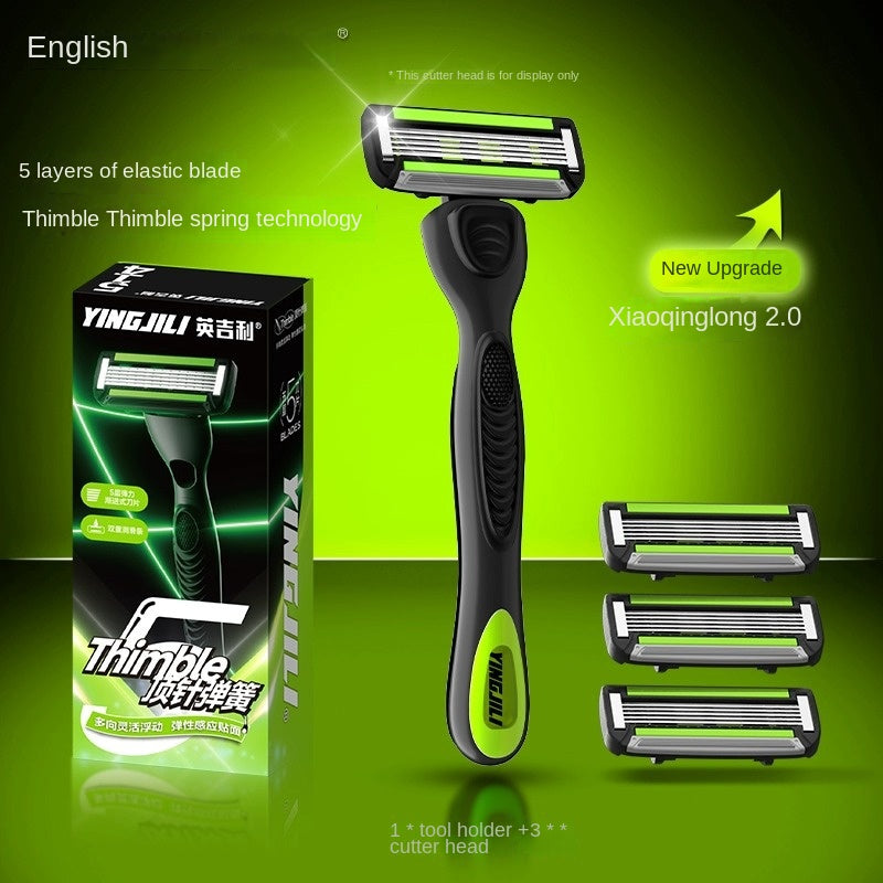 5-Blade Safety Razor Set — Smooth Shave, Zero Irritation