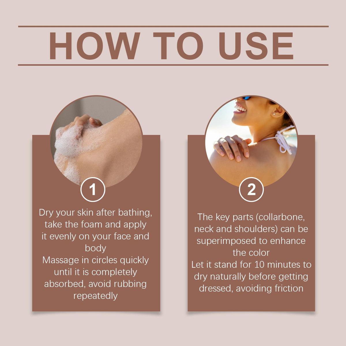 Self Tanning Mousse for Streak-Free Natural Bronze Glow