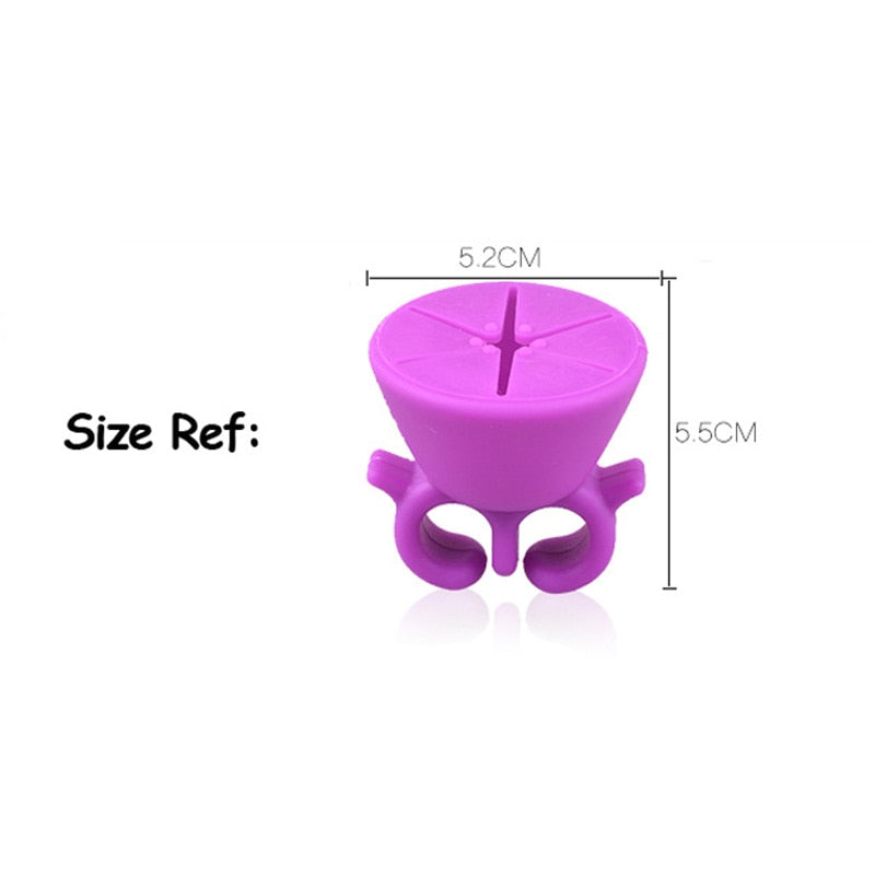 Silicone Nail Polish Holder Ring — Hands-Free Manicure Tool