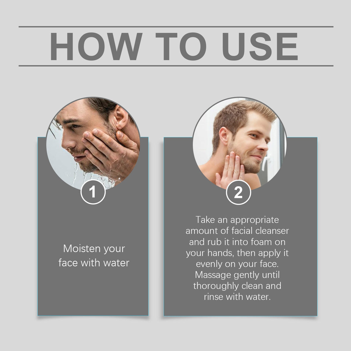 Men's Facial Cleanser for Oil Control and Moisture
