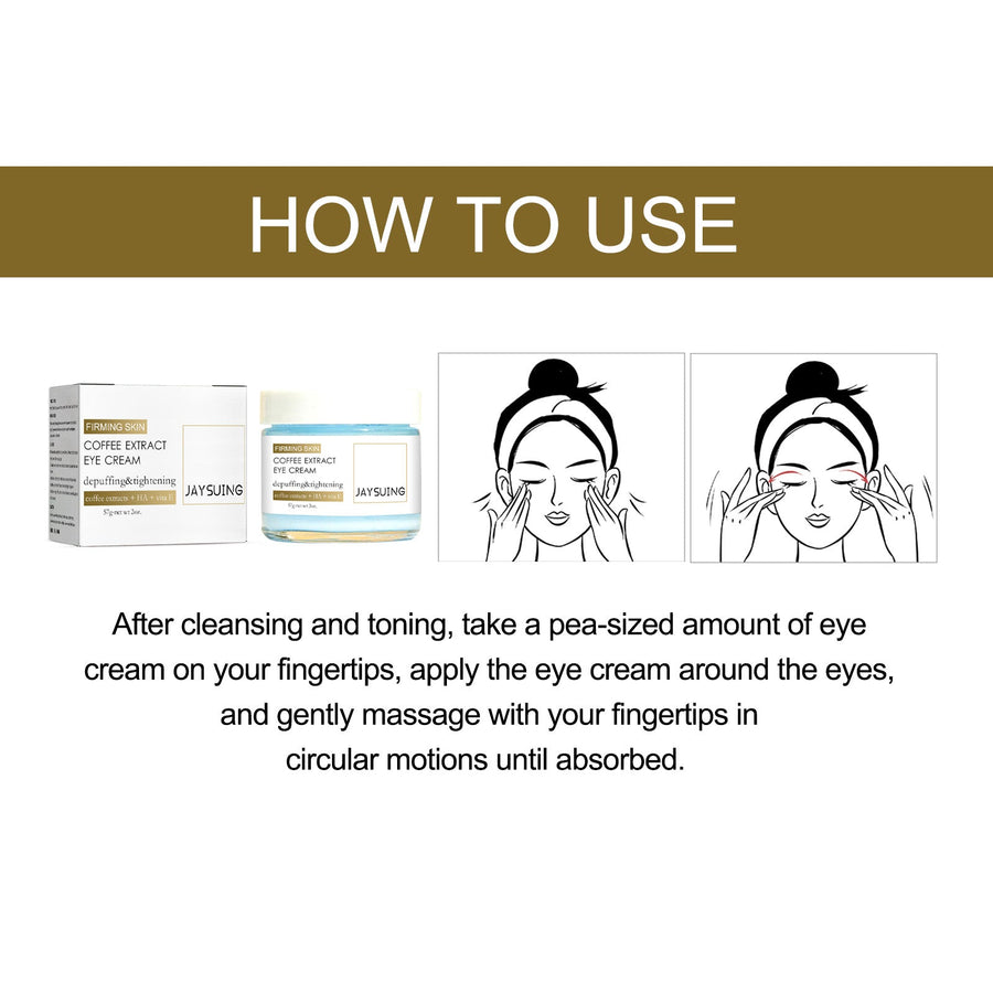 Coffee Eye Cream for Puffiness, Dark Circles & Lines