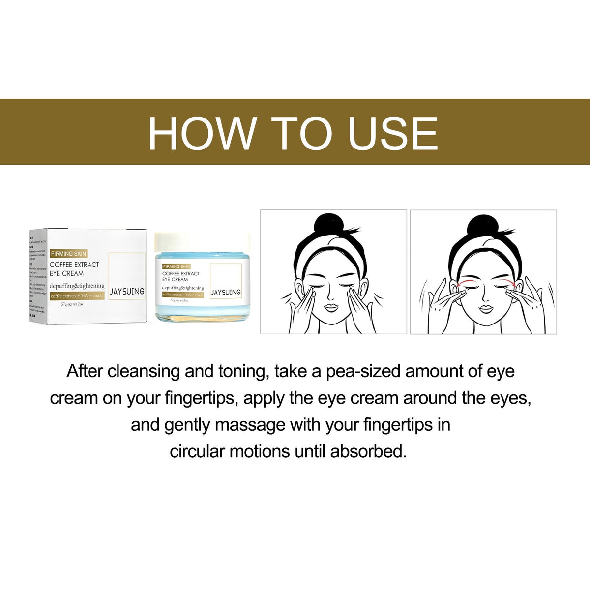 Coffee Eye Cream for Puffiness, Dark Circles & Lines