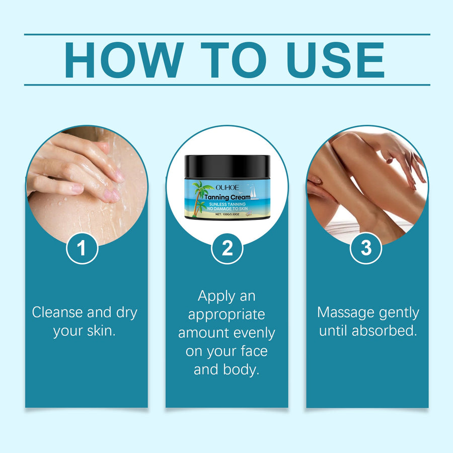 Self-Tanning Cream — Natural Bronze Glow, No Sun Damage