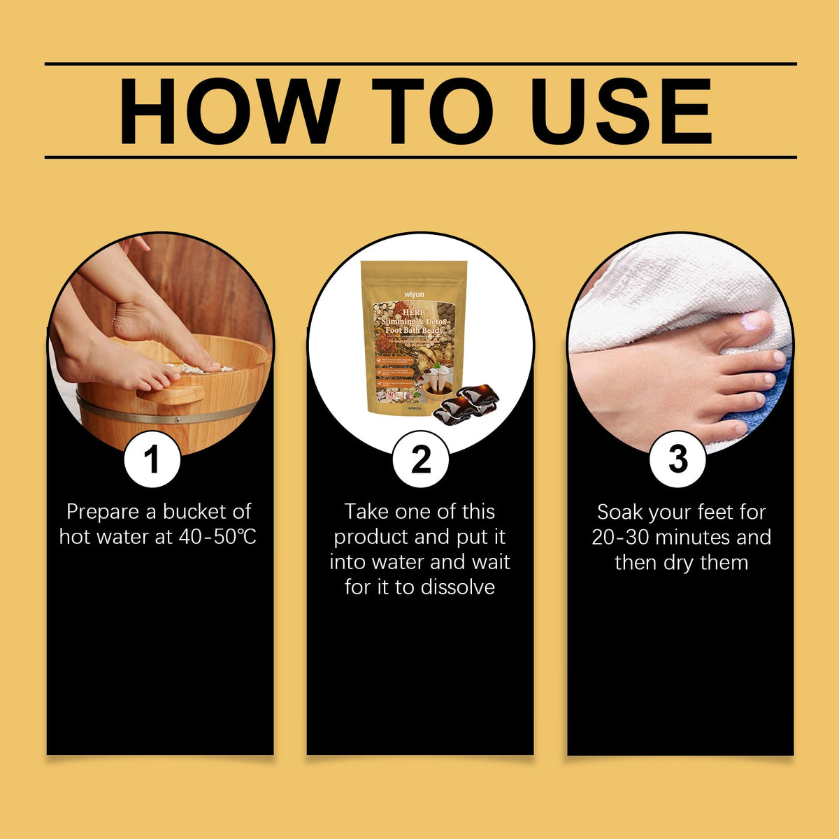 Herbal Foot Bath Beads for Tired Swollen Feet Relief