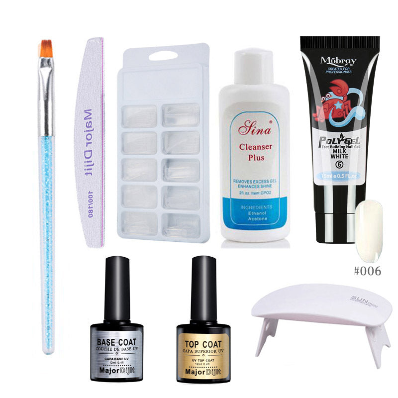 Poly Gel Nail Extension Kit for Glossy Home Manicures