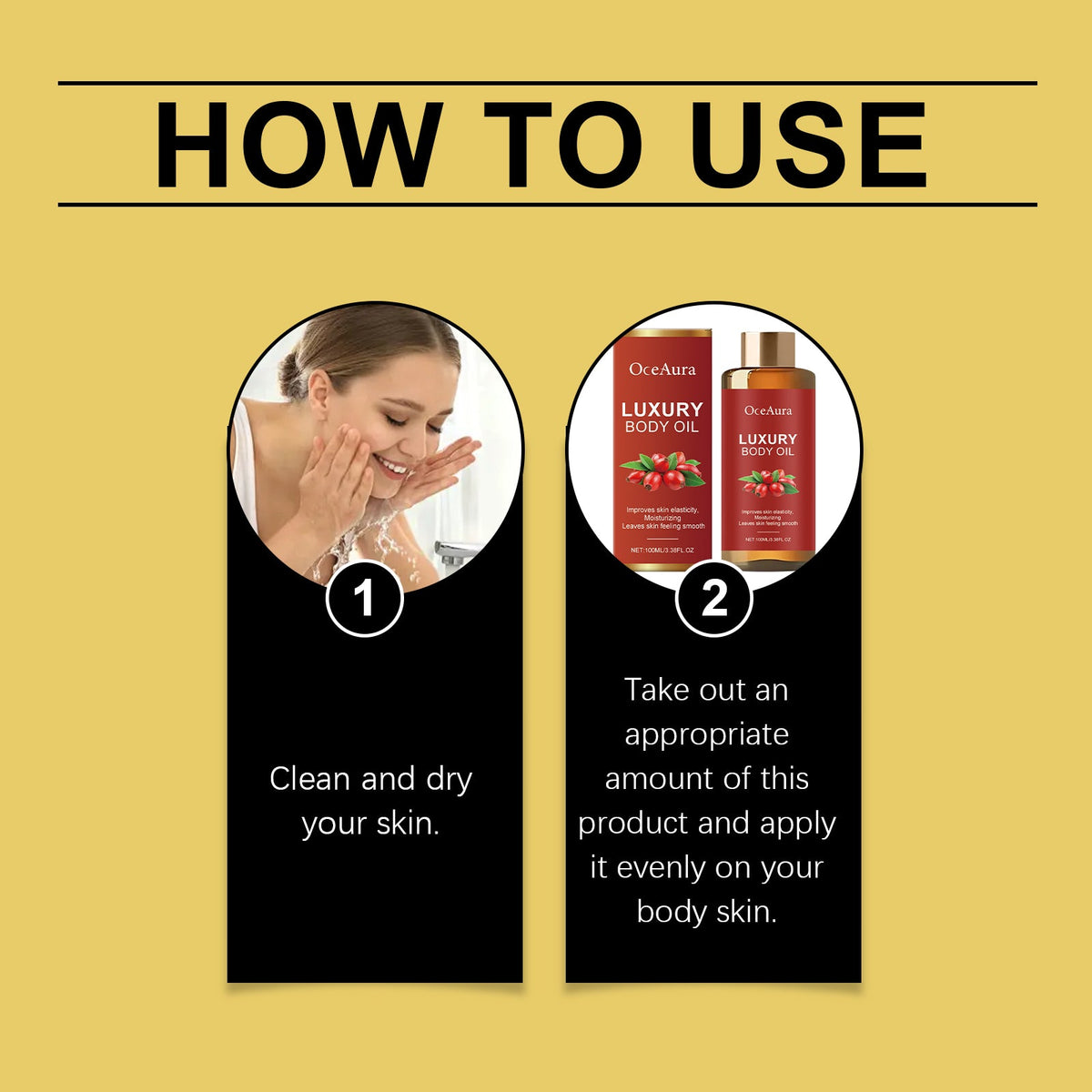 OceAura Body Oil for Skin Elasticity and Firmness