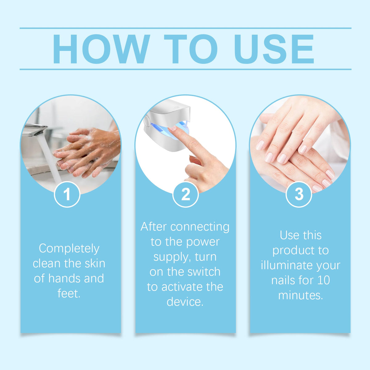 Blue Light Nail Care Device for Healthier-Looking Nails