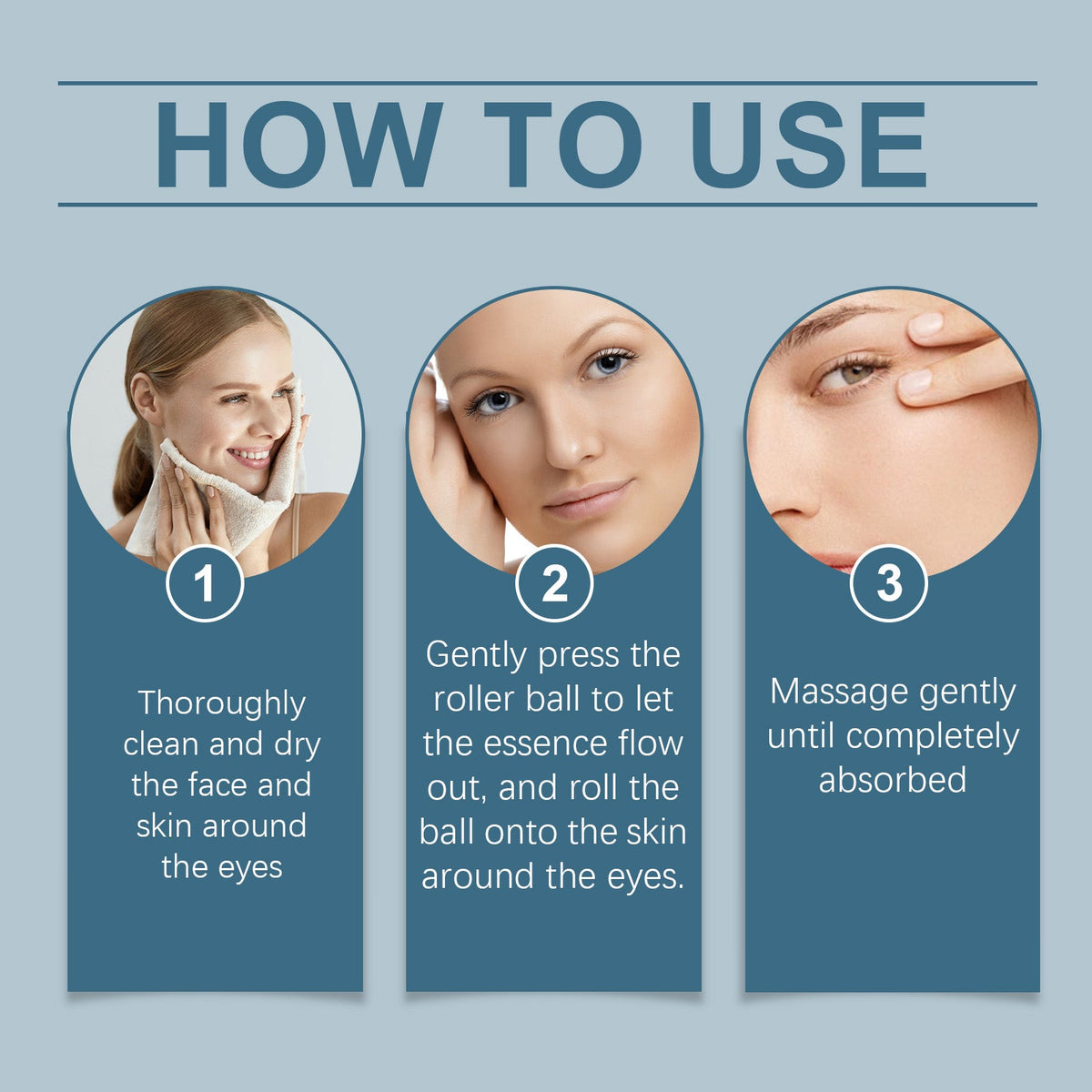 Caffeine Eye Cream with 360 Roller for Dark Circles