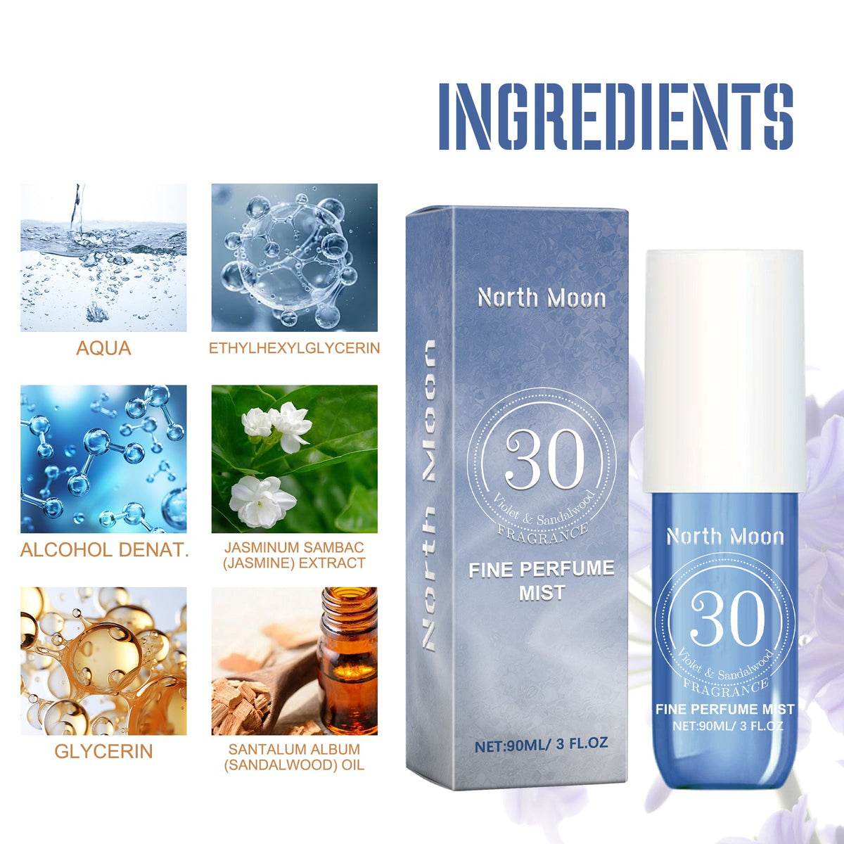 Violet Perfume Spray – Fresh Light Everyday Fragrance