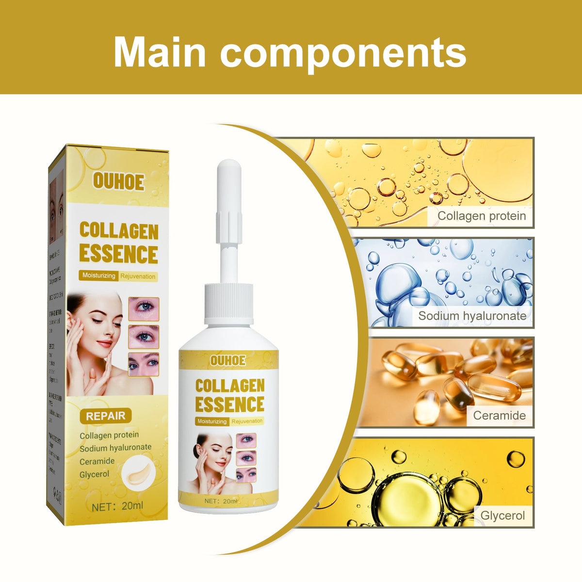 Collagen Essence Serum for Pores, Firming & Fine Lines