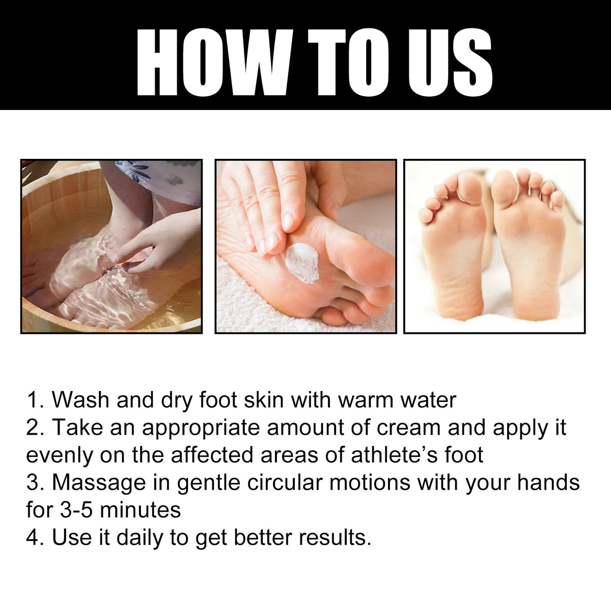 Foot Deodorant Cream for Odor, Itch & Peeling Relief