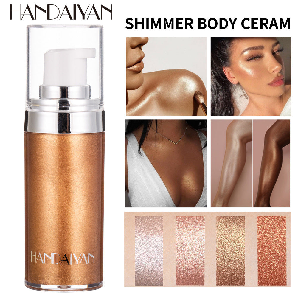Body Highlighter Liquid for a Wearable Metallic Glow