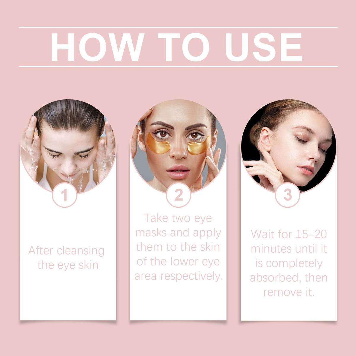Hoygi Gold Eye Masks for Dark Circles & Puffiness