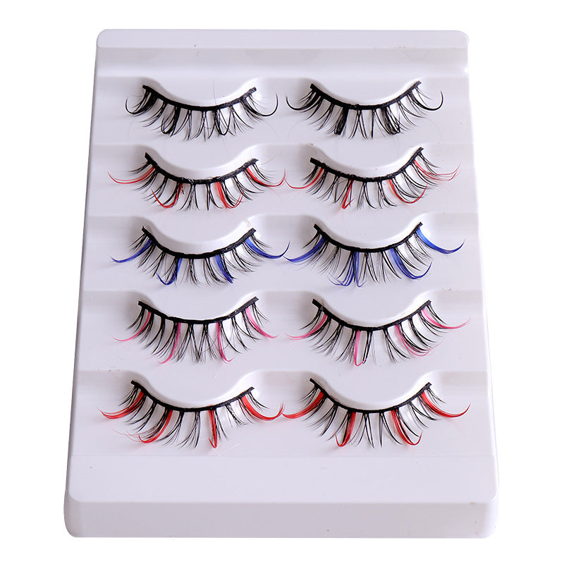 Colorful False Eyelashes for Dramatic 5D Eye Looks
