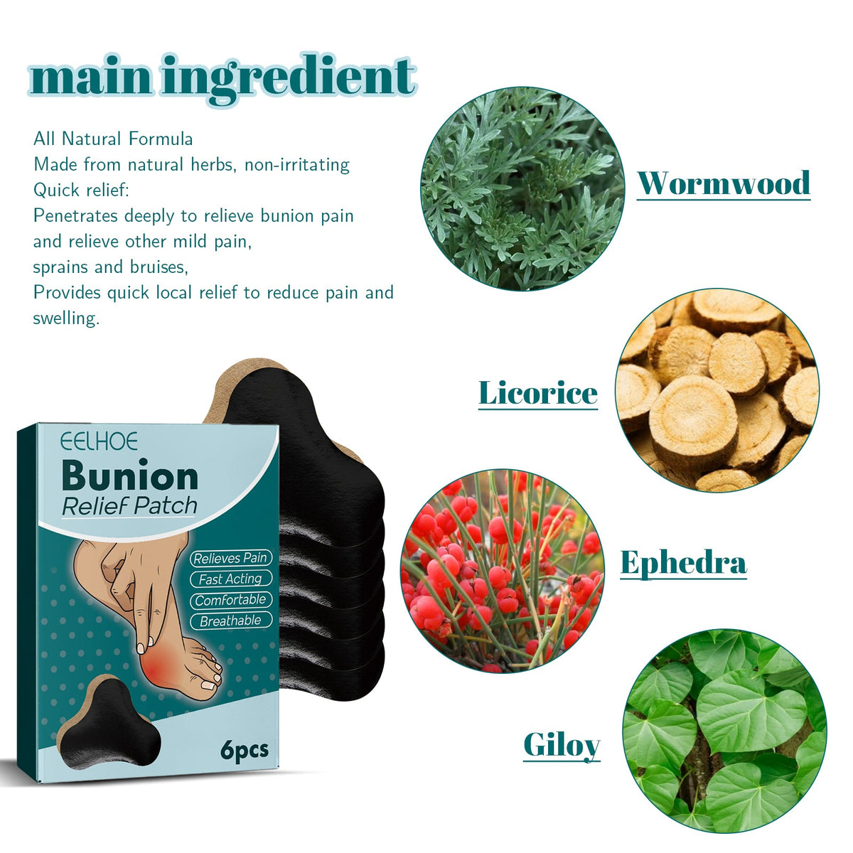 Bunion Relief Patch — Pain-Free Steps & Toe Alignment | EELHOE