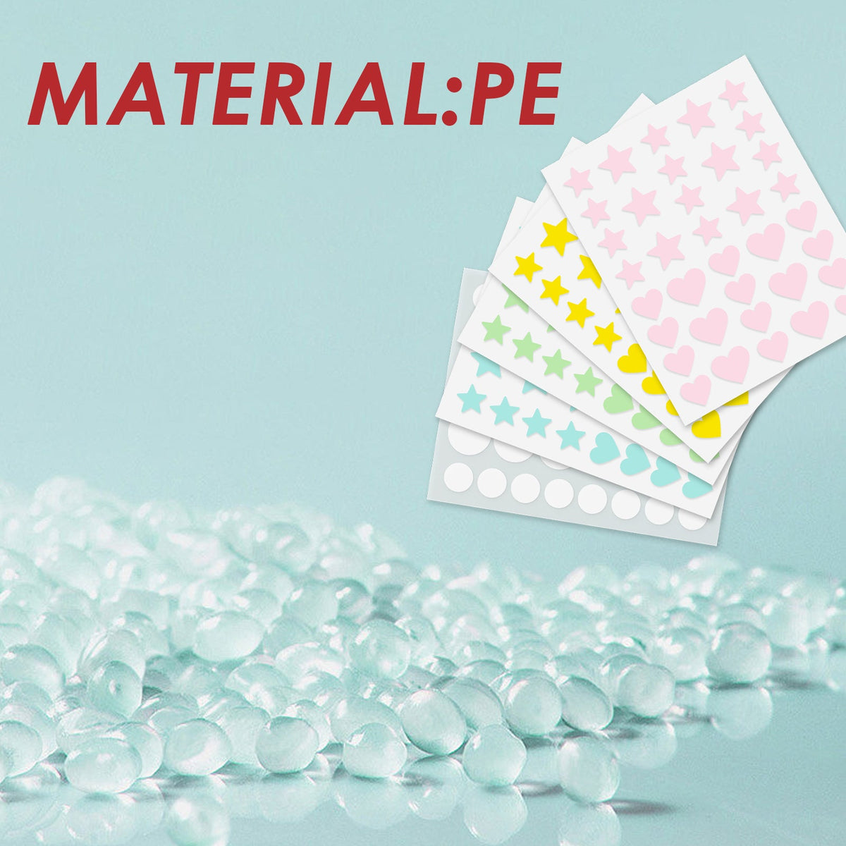 Hydrocolloid Acne Patches - Cute Shapes, 180 Count Pack