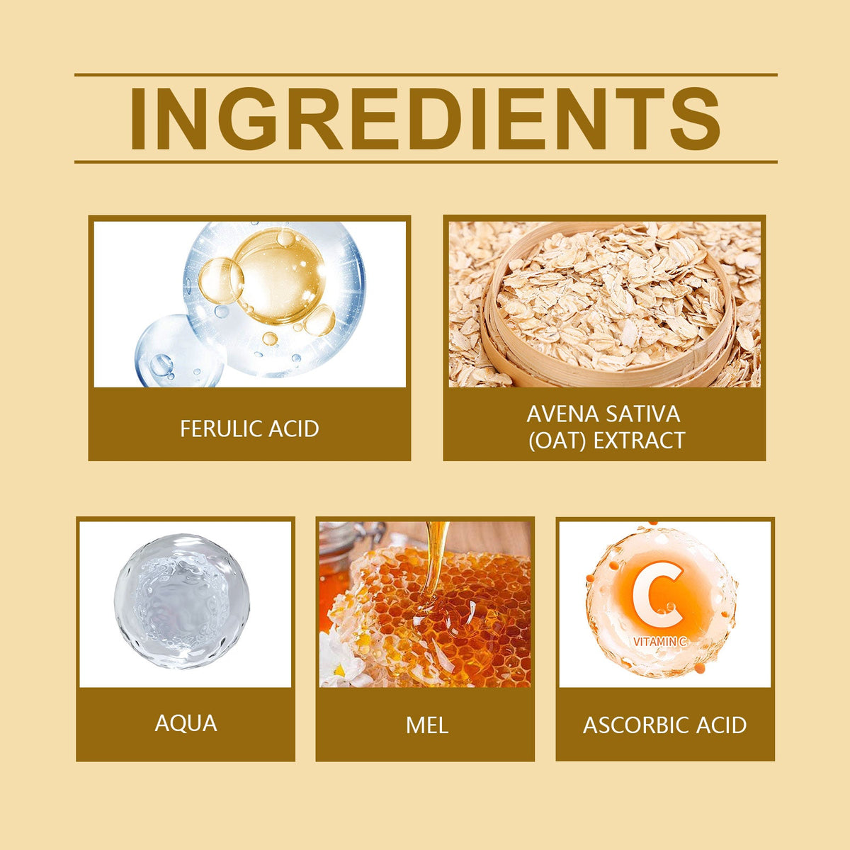 Vitamin C Honey Serum with Ferulic Acid for Radiance
