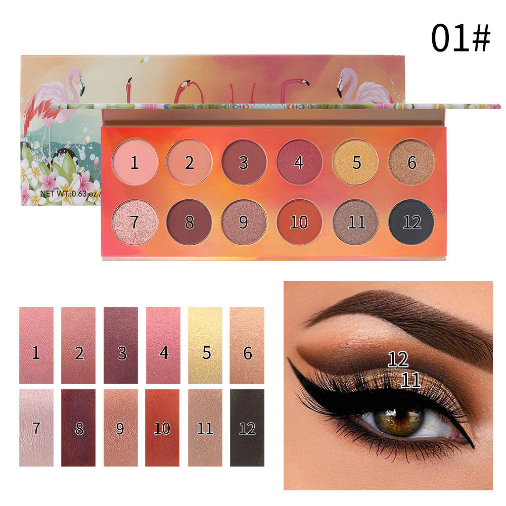 12-Color Eyeshadow Palette for Warm, Versatile Looks
