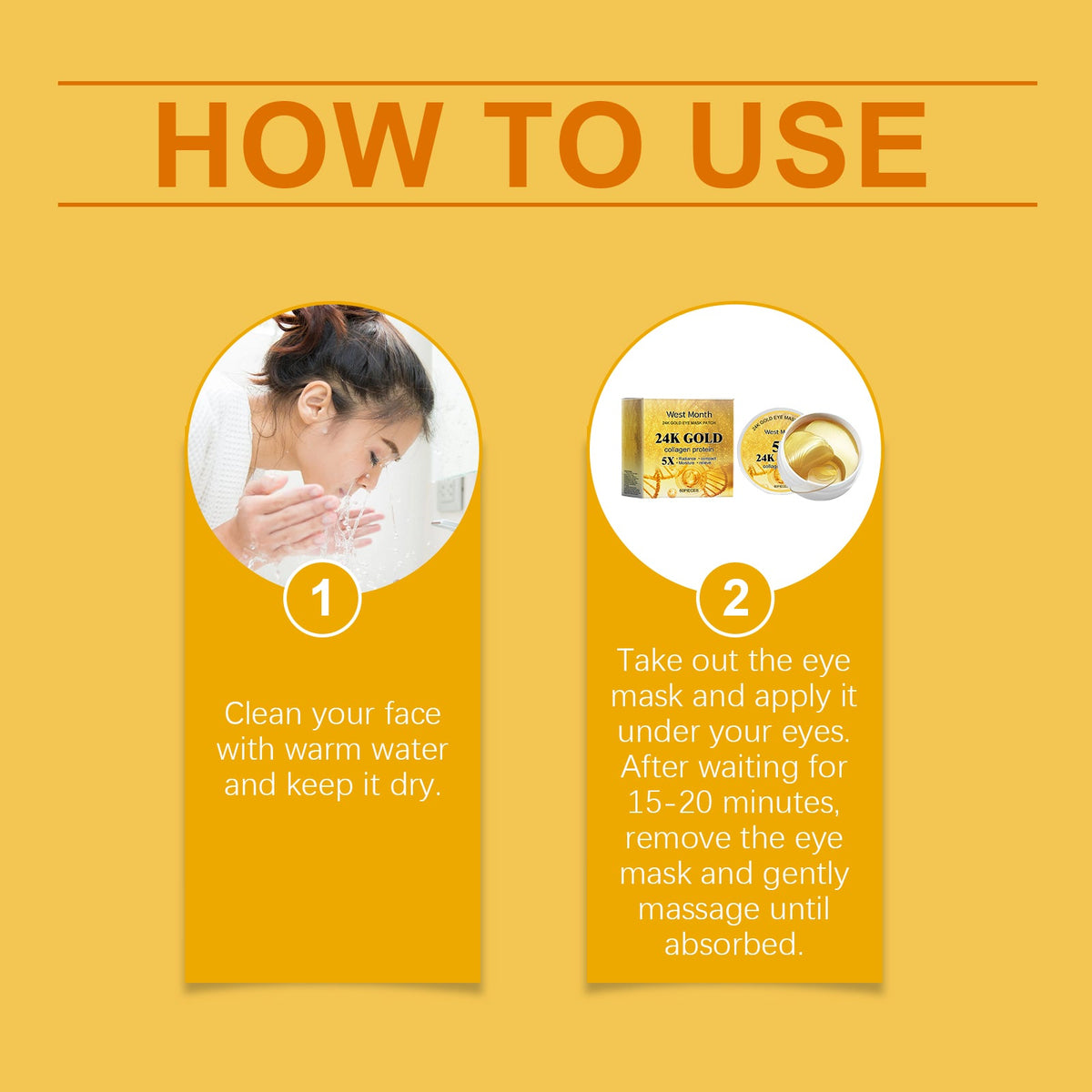 24K Gold Eye Mask — Firmer, Brighter Eyes with Collagen
