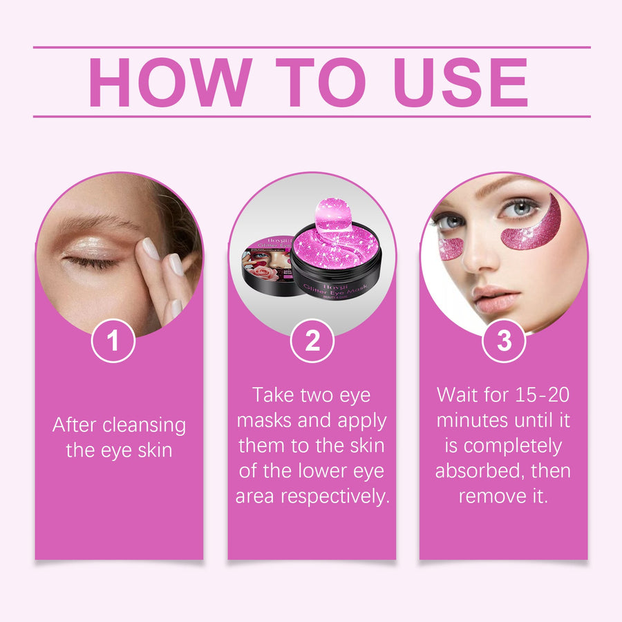 Hoygi Eye Mask: Firming Rose Collagen Patches, 60pc