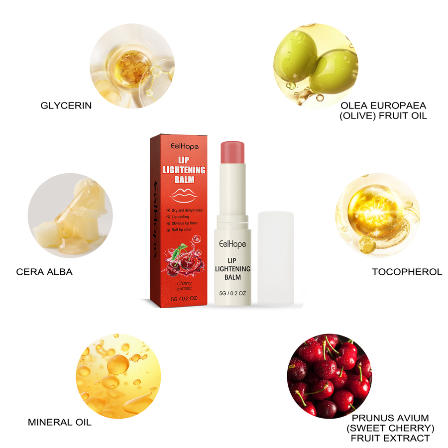 Cherry Lip Balm - Moisturize, Lighten, and Smooth Dark Lips