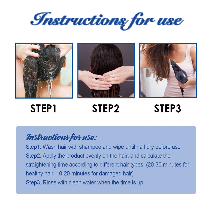 Protein Hair Straightening Cream for Smooth, Shiny Hair