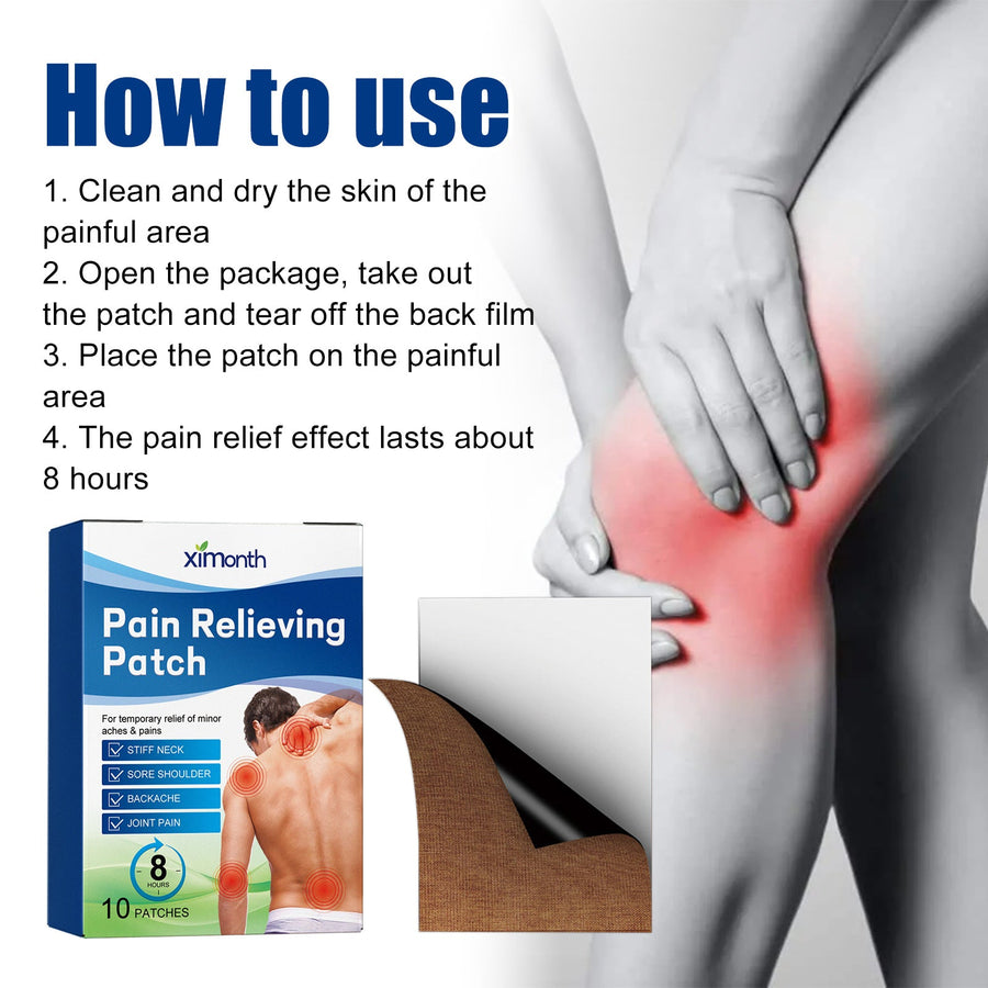 Pain Relieving Patch — 8‑Hour Targeted Joint & Back Pain
