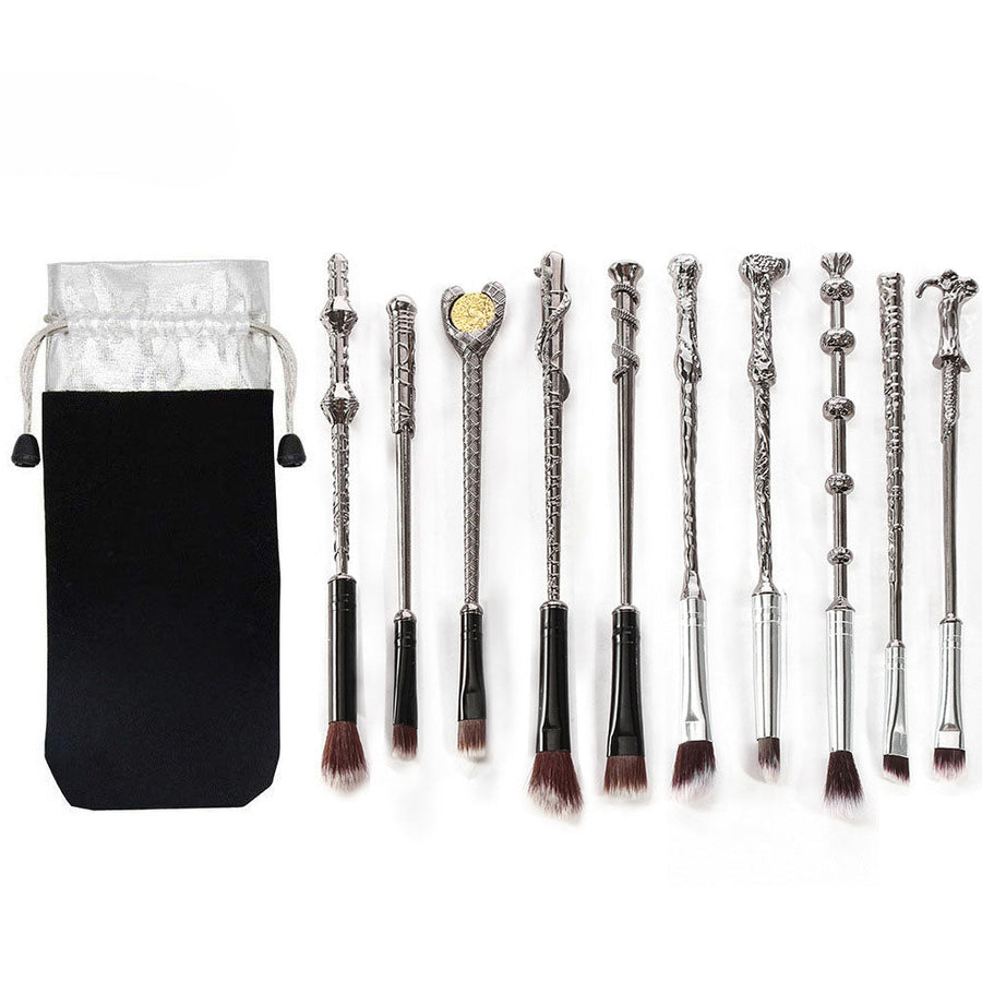 Wand Makeup Brush Set — 10-Piece Harry Potter Inspired