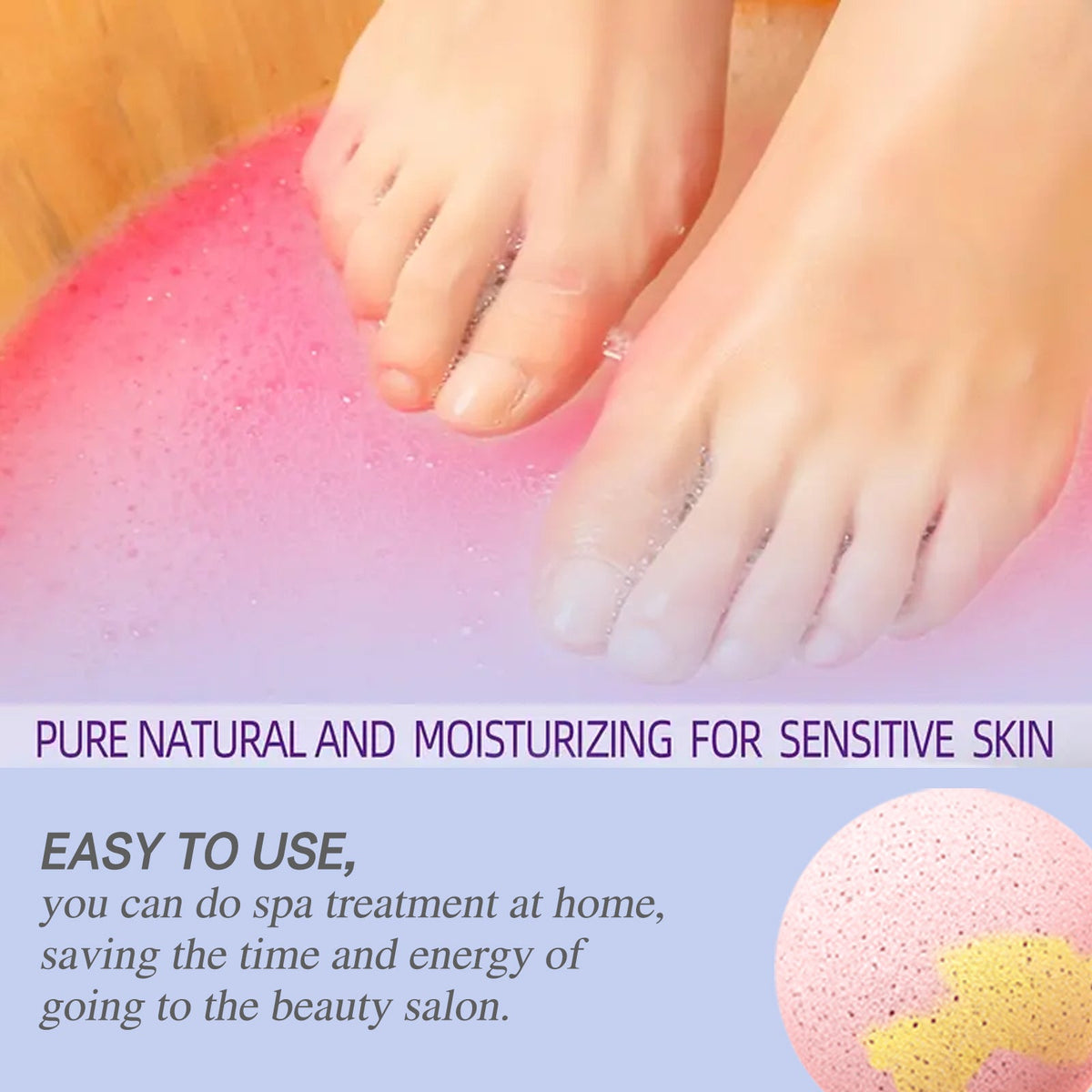Fizzing Foot Bath Balls for Cracked Heels & Cold Feet