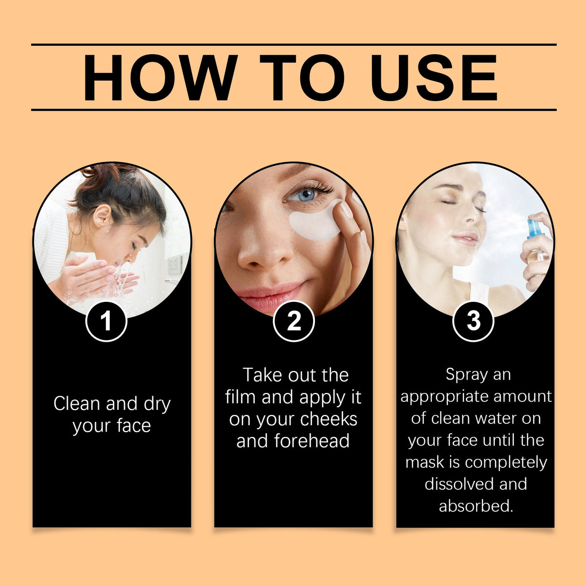 Collagen Fiber Face & Eye Film for Deep Hydration
