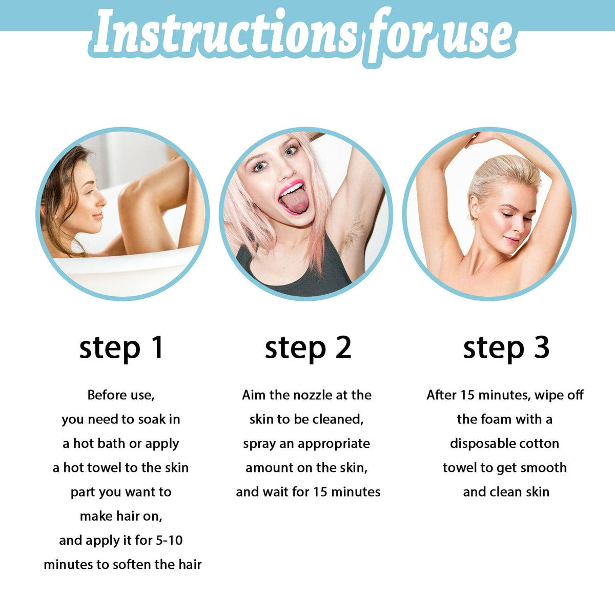 Hair Removal Spray for Sensitive Areas, No Razor Needed