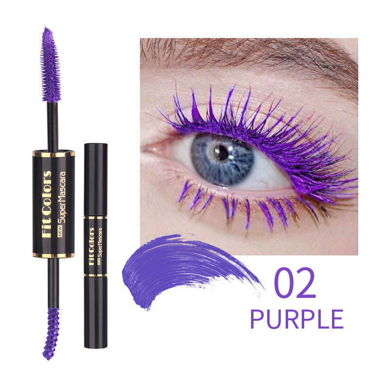 Double-Head Color Mascara for Bold, Curled Lashes