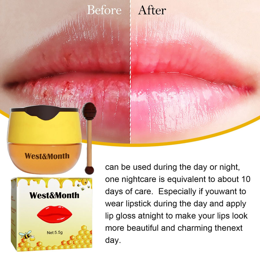 Honey Lip Mask Balm for Dry, Lined Lips Overnight