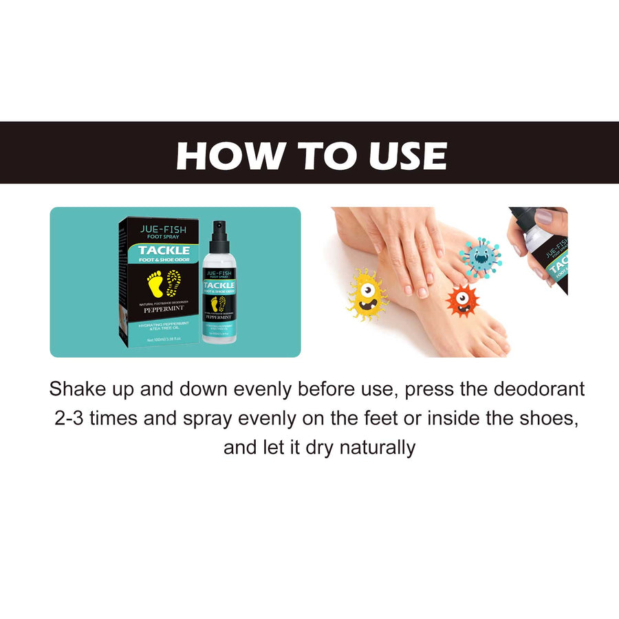 Foot Odor Spray — Natural Peppermint & Tea Tree Freshness