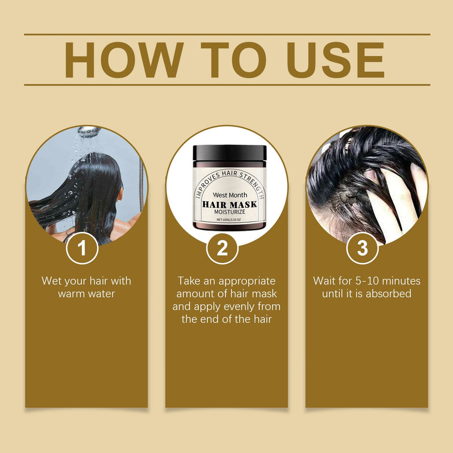 Hair Repair Mask for Dry, Stressed, Smooth, Glossy Hair