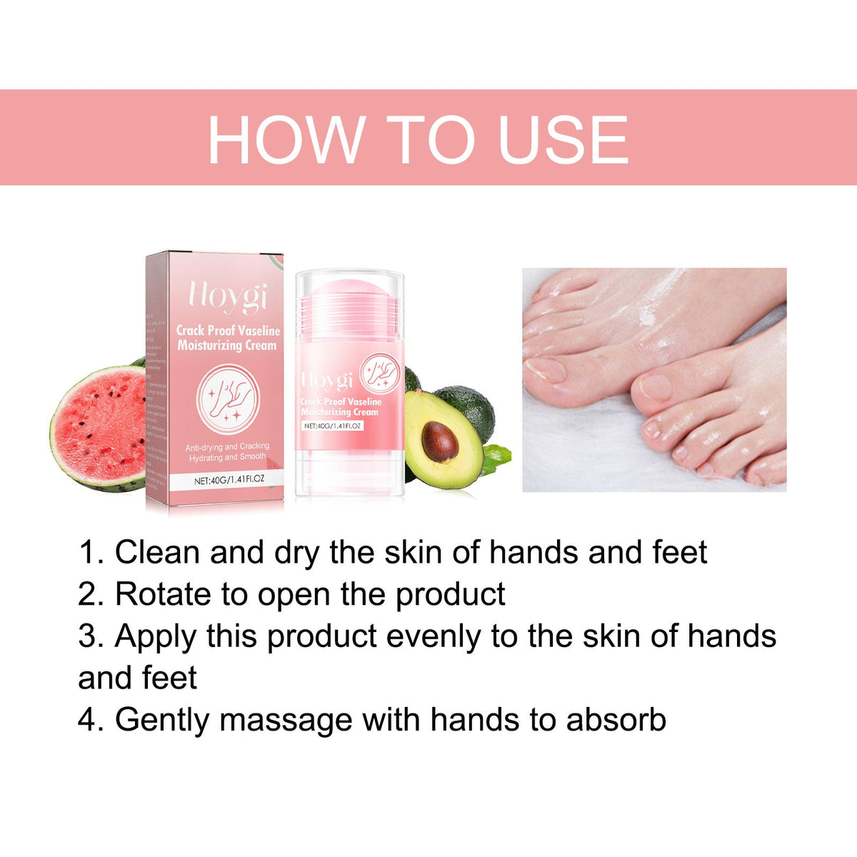Anti-Crack Hand & Foot Cream Stick for Dry Cracked Heels