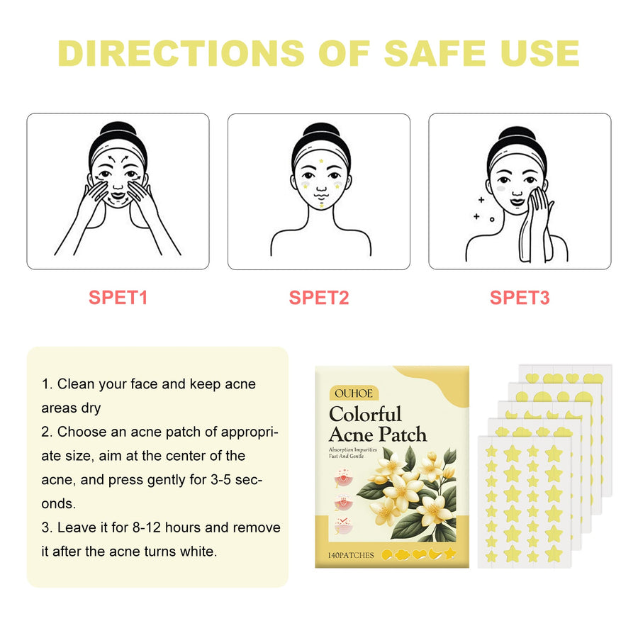 Colorful Acne Patches — Gentle Overnight Spot Treatment