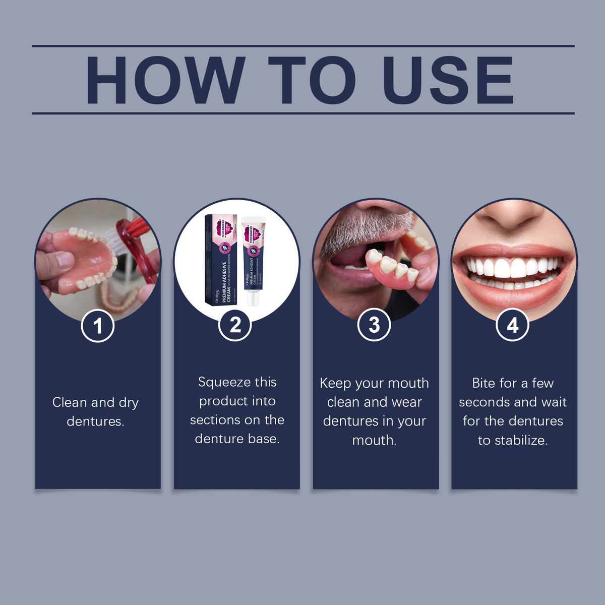 Denture Adhesive Cream – Strong Hold for Up to 4 Days