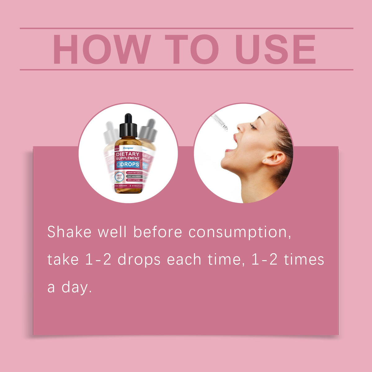 Dietary Supplement Drops – Fast Liquid Formula, Zero Caffeine