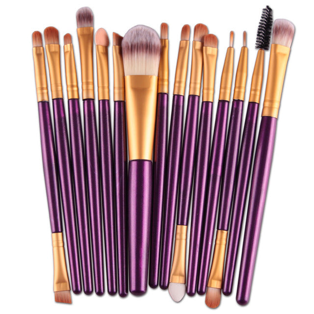 15-Piece Makeup Brush Set for Smooth, Precise Looks