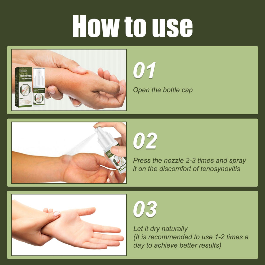 Tendon Sheath Cold Compress Gel Spray — Instant Cooling