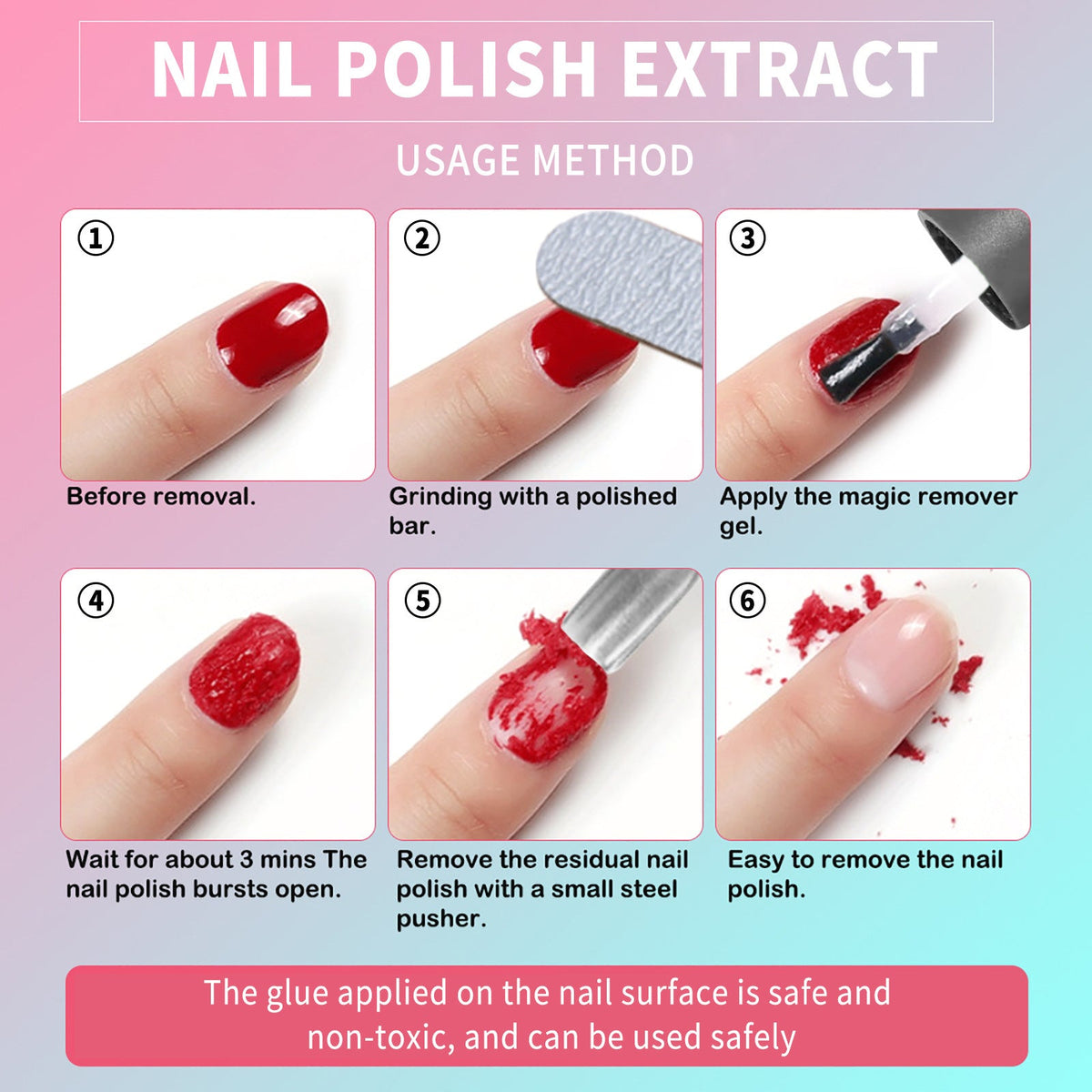 Magic Gel Polish Remover - No Soaking Nail Polish Remover