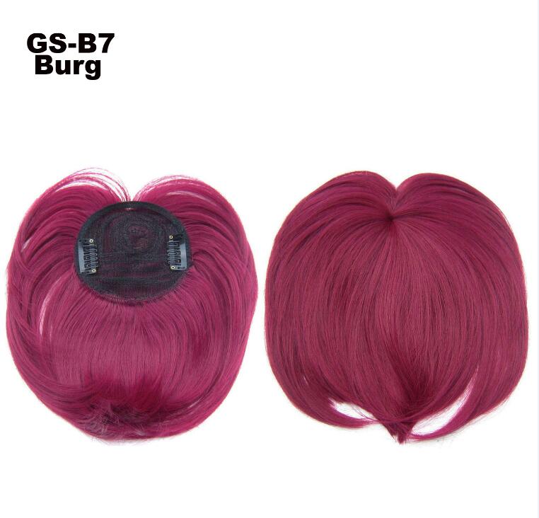 Clip In Bangs Synthetic — Blunt Fringe Hairpiece in 9+