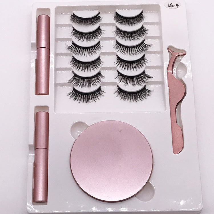 Magnetic False Eyelashes Kit With 8 Reusable Styles