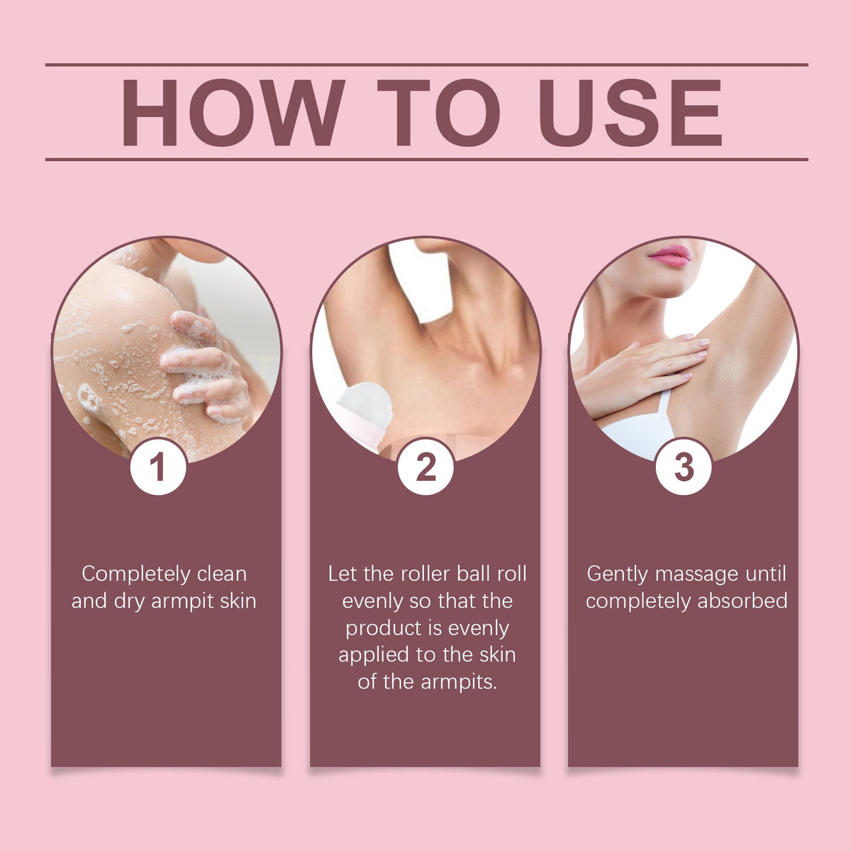 Rose Roll-On Deodorant | Long-Lasting Fresh Antiperspirant