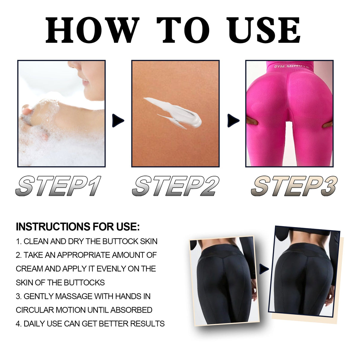 Buttock Care Cream for Dark Spots & Rough Skin