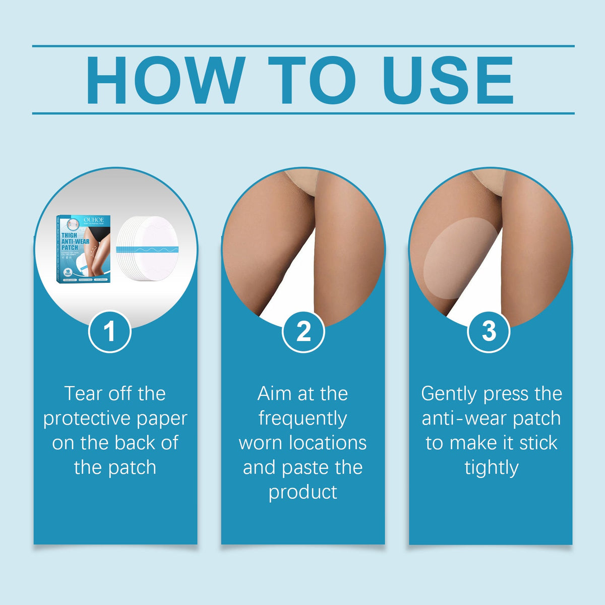Invisible Anti-Chafing Thigh Patches for Dresses & Shorts