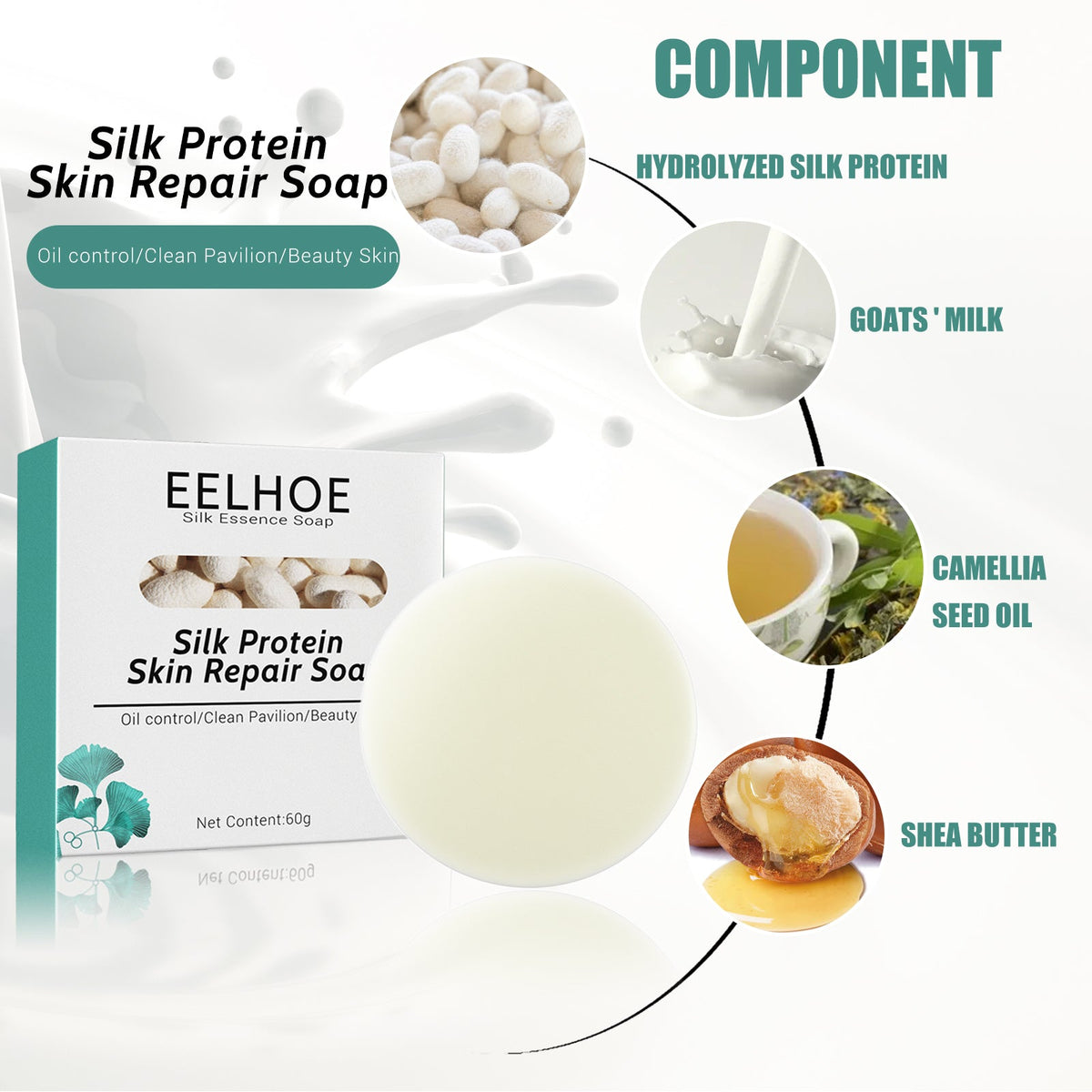 Silk & Goat Milk Soap for Oily Skin Deep Clean