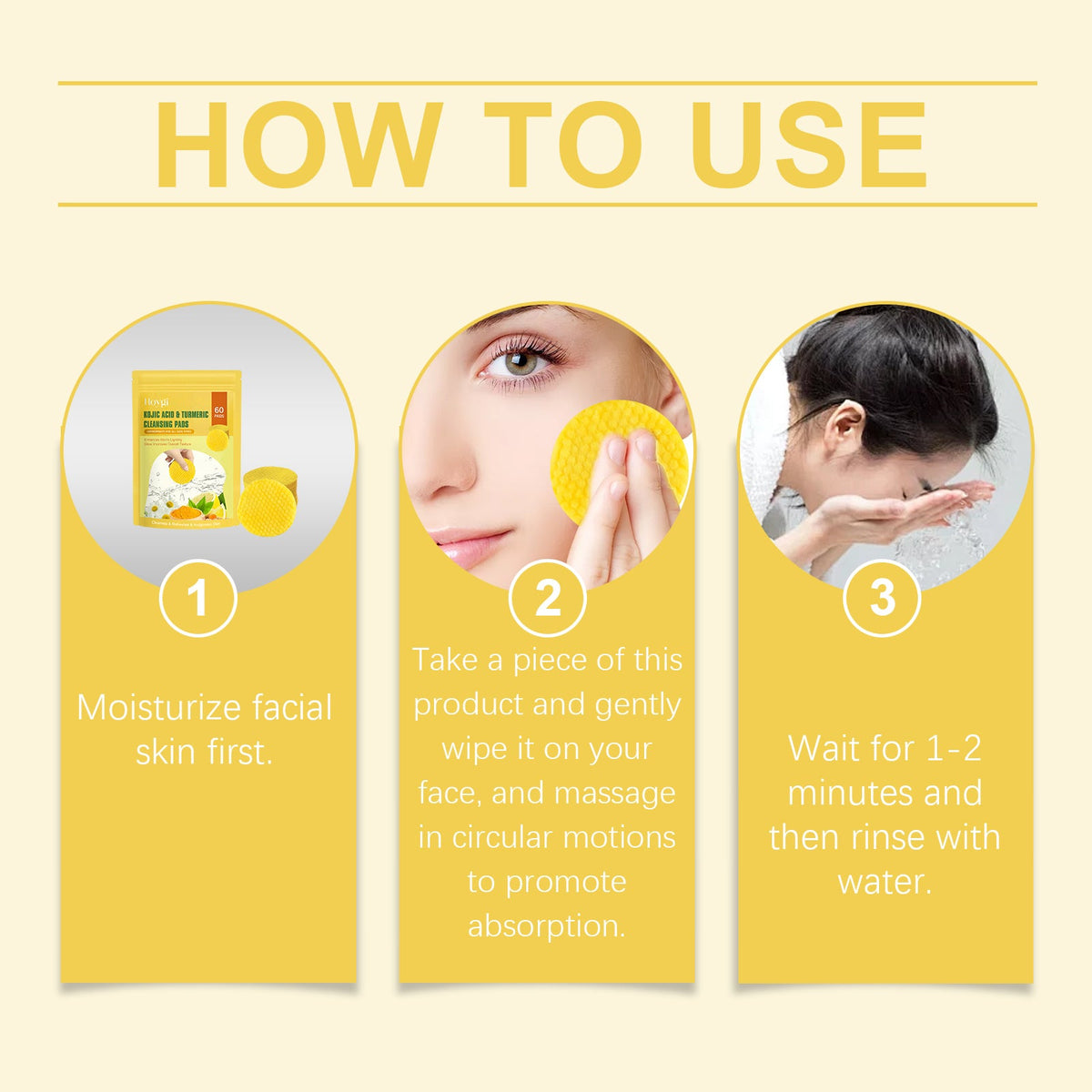 Kojic Acid & Turmeric Cleansing Pads – Brightening